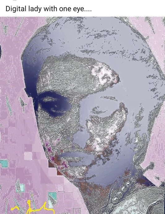 Digital lady with one eye - Image 1