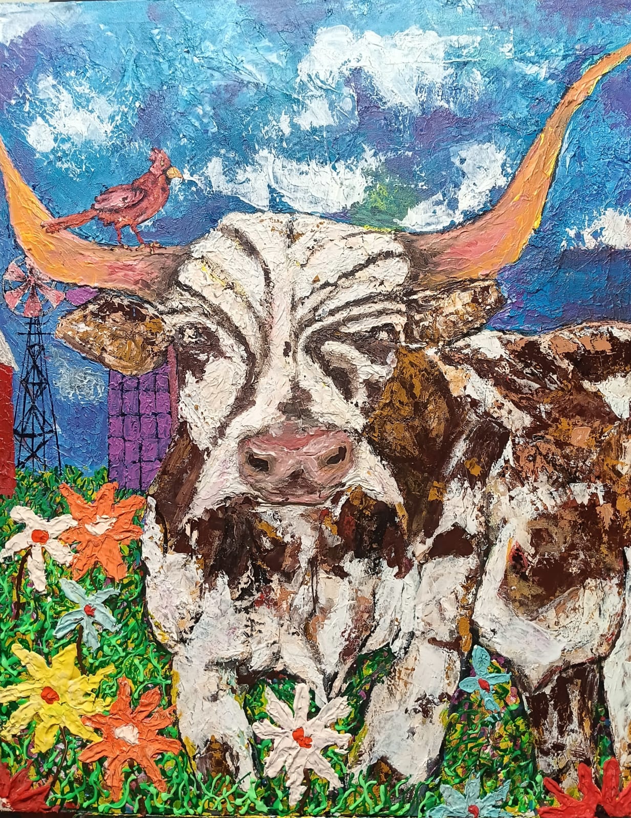 Horned buddy and feathered pal  - Image 1