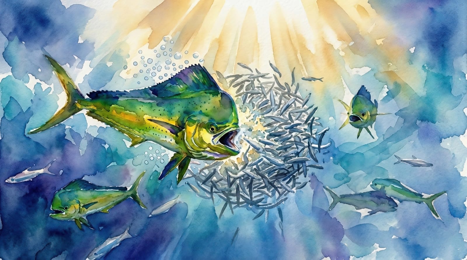 Sunlit Mahi Mahi Chase - Image 1