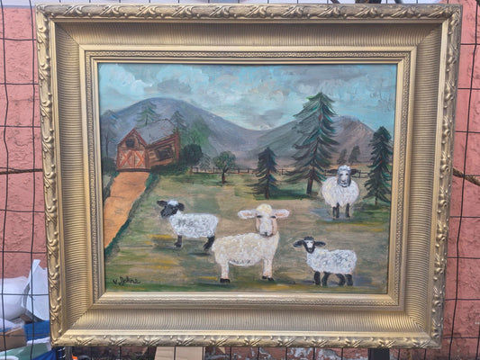 Lambs in countryside - Image 1